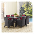 dining chairs for wood table Modway Furniture Bar and Dining Espresso Red