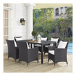 outdoor table and two chairs Modway Furniture Bar and Dining Espresso White