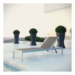 woven wicker patio furniture Modway Furniture Daybeds and Lounges Outdoor Sofas and Sectionals Silver Gray