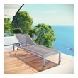 3 piece sectional outdoor furniture Modway Furniture Daybeds and Lounges Silver Gray