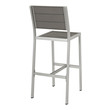metal shop stools Modway Furniture Bar and Dining Silver Gray