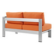 3 piece outdoor couch Modway Furniture Sofa Sectionals Silver Orange