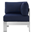 piece patio set Modway Furniture Sofa Sectionals Silver Navy