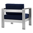 cream accent chair with ottoman Modway Furniture Sofa Sectionals Silver Navy