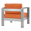 cheap modern accent chairs Modway Furniture Sofa Sectionals Silver Orange