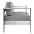 sectional sofa sleeper couch Modway Furniture Sofa Sectionals Silver Gray