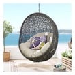 double lounge chair outdoor Modway Furniture Daybeds and Lounges Outdoor Chairs and Stools Gray Beige