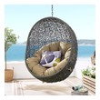 grey outdoor chair cushions Modway Furniture Daybeds and Lounges Outdoor Chairs and Stools Gray Mocha