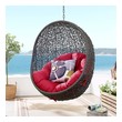 garden chairs for sale near me Modway Furniture Daybeds and Lounges Gray Red