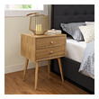 oak bedside drawers Modway Furniture Case Goods Night Stands Natural Natural