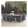 small fold away dining table Modway Furniture Bar and Dining Canvas Red