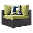 garden sofa set corner Modway Furniture Sofa Sectionals Espresso Peridot