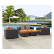 blue sectional sofa sleeper Modway Furniture Sofa Sectionals Espresso Orange
