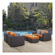 blue sectional sofa sleeper Modway Furniture Sofa Sectionals Espresso Orange