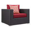 sectional couch with fold out bed Modway Furniture Sofa Sectionals Espresso Red