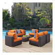 outdoor l sofa Modway Furniture Sofa Sectionals Espresso Orange