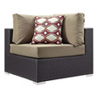 outdoor chaise with arms Modway Furniture Sofa Sectionals Espresso Mocha