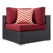 outdoor patio furniture set up Modway Furniture Sofa Sectionals Espresso Red