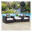outdoor sofa with chaise Modway Furniture Sofa Sectionals Espresso White