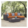 navy blue velvet loveseat Modway Furniture Sofa Sectionals Espresso Orange