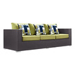 velvet couch green Modway Furniture Sofa Sectionals Espresso Peridot