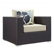 3 piece outdoor bench setting Modway Furniture Sofa Sectionals Espresso Beige