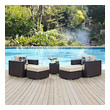 outdoor patio set for 4 Modway Furniture Sofa Sectionals Espresso Beige