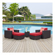patio furniture sets near me Modway Furniture Sofa Sectionals Espresso Red