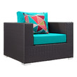 patio fu Modway Furniture Sofa Sectionals Espresso Turquoise