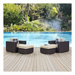 patio chaise lounge furniture Modway Furniture Sofa Sectionals Espresso Beige