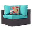 garden chaise lounge sofa Modway Furniture Sofa Sectionals Espresso Turquoise