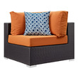 conversation furniture Modway Furniture Sofa Sectionals Espresso Orange