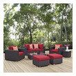 polywood outdoor sectional sofa Modway Furniture Sofa Sectionals Espresso Red