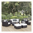 discount patio sectional Modway Furniture Sofa Sectionals Espresso White