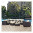 outdoor conversation patio furniture Modway Furniture Sofa Sectionals Espresso Beige