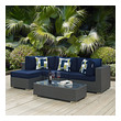 outdoor furniture set for two Modway Furniture Sofa Sectionals Canvas Navy