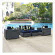 white outdoor settee Modway Furniture Sofa Sectionals Canvas Navy