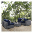 weatherproof outdoor corner sofa Modway Furniture Sofa Sectionals Canvas Navy