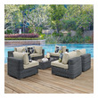 covered outdoor chaise Modway Furniture Sofa Sectionals Canvas Antique Beige