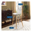 barstool stool Modway Furniture Dining Chairs White
