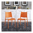 long dining chair covers Modway Furniture Dining Chairs Orange