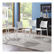 dining room chair seat pads Modway Furniture Dining Chairs White