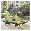 patio sofa set with fire pit Modway Furniture Daybeds and Lounges Outdoor Lounge and Lounge Sets Espresso Peridot