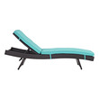 6 piece outdoor lounge set Modway Furniture Daybeds and Lounges Espresso Turquoise