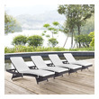 wicker patio lounge chair Modway Furniture Daybeds and Lounges Espresso White