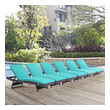 patio ch Modway Furniture Daybeds and Lounges Espresso Turquoise