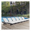 outdoor lounge chairs with table Modway Furniture Daybeds and Lounges Espresso White