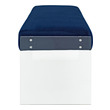 long bench storage seat Modway Furniture Benches and Stools Navy