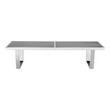 storage bench for cushions Modway Furniture Benches and Stools Silver