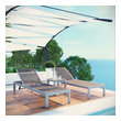 loungeset dining set Modway Furniture Daybeds and Lounges Outdoor Lounge and Lounge Sets Silver Gray